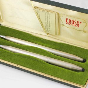 Cross Vintage Rare Lady Cross Pen Mechanical Pencil Set Sterling Silver 925
