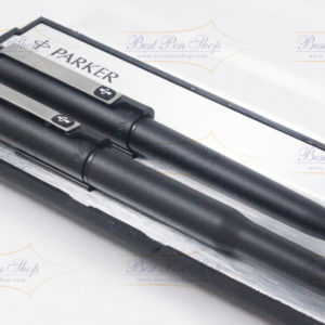 Collectable Rare Parker 25 Matt Black Epoxy Fountain & Ballpoint Set