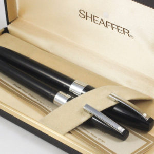 Best Pen Shop | Sheaffer 330 (Imperial) Fountain Pen Set - BLACK FINE - FP & BP4